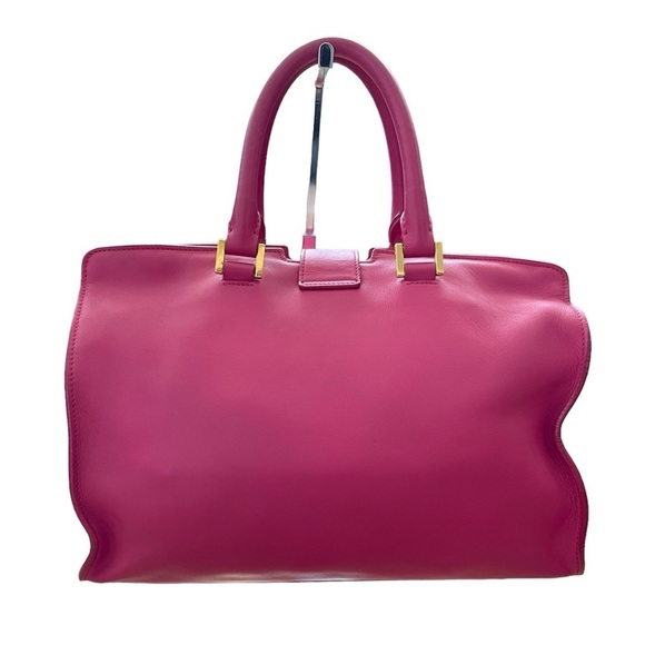 Saint Laurent Pink Grained Leather Cabas Chyc Tote Small - Picture 6 of 8